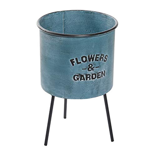 Deco 79 Metal Indoor Outdoor Planter With Flowers And Garden Text, Set Of 3 20", 18", 16"H, Multi Colored #TOP3