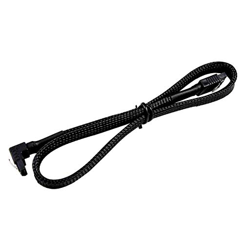 Cable SATA 3.0 con ángulo 90°, 45cm, negro
