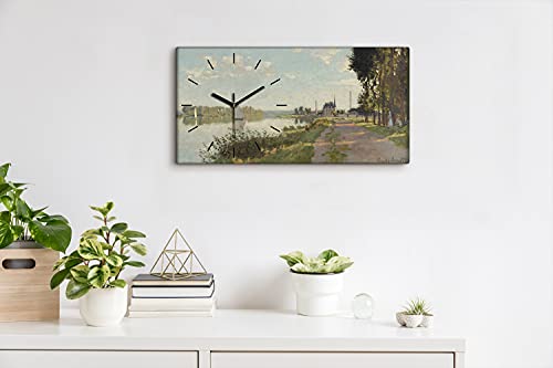 Horloge sur toile moderne image art mural La Promenade - 4
