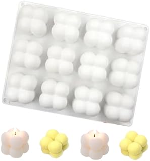Bubble Candle Silicone Mould, Handmade Soy Wax Mould, 3D Mini Bubble Cube Ball Resin Candle Mould, Dessert Mould for Pastry, Chocolate, Pudding, Jelly, Cheesecake, Cube Candle Molds
