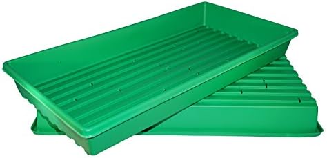 Heavy Duty, Made in USA, 1020 Growing Tray for garden seeds, Microgreens, Wheatgrass (With Drain Holes)Pack of 10