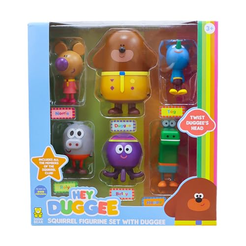Hey Duggee 1870R Squirrel Figurine Set with Duggee, Multicolor - 7