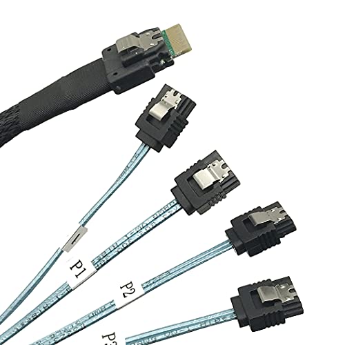 Cable SAS 12Gbps Seadream 1.64Ft SFF-8654 a SATA miniatura 2