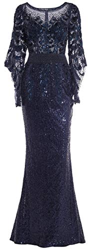 meier women's illusion long sleeve embroidery prom formal dress