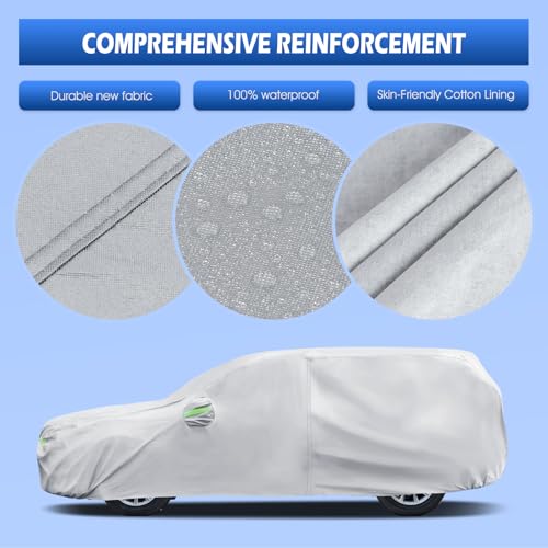Image of Car Cover Custom Fit for Honda CRV 1997-2026, for Toyota RAV4 2006-2026, Migaven Waterproof Full Exterior Cover Sun Rain Protection with Door Zipper and Cotton Lining