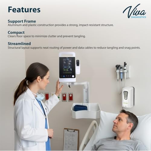 VivaDiagnostics Wall Mount Vital Signs Monitor Bracket (Monitor NOT Included) - Thumbnail 3