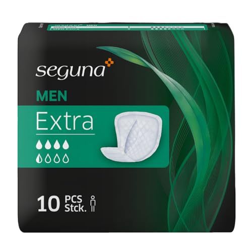 SEGUNA MEN Extra, Inkontinenzeinlagen für Männer, Inkontinenz Slipeinlagen, Hygiene-Einlagen bei leichter bis mittlerer Blasenschwäche (Beutel (10 Stück))