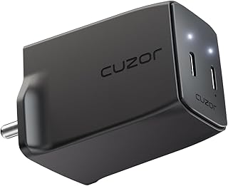 Cuzor Pulse 70W GaN Charger | 2 USB Type C Ports | for iPhone, Samsung, MacBook, iPad | Fast Charging for Laptop and Mobil Price In India
