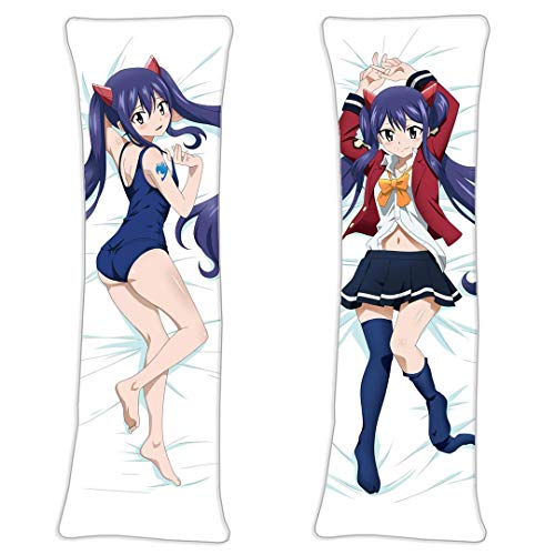 vucosfly Fairy Tail Wendy Marvell Anime Body Pillow Cover Case 160 x 50cm(62.9in x 19.6in) Long Pillowcase Japanese Textile & Smooth Knit Hugs Pillowcase Long Hugging Body