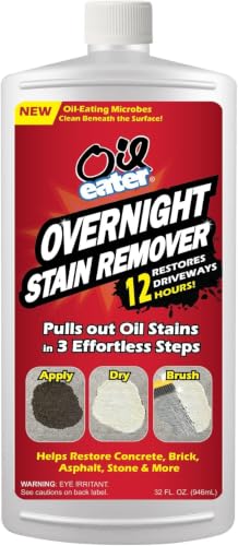 Overnight Stain Remover for Cleaning Oil Stains on Concrete, Driveway, Pavers & Garage Floors,White, AOD3232301 (Pack of 6)