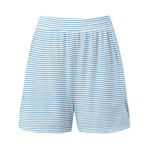 Short d'été femme confortable rayé en maille extensible et douce - 4