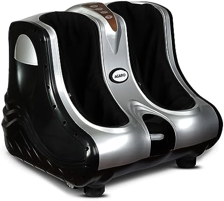 AGARO Amaze Foot & Calf Massager, Rolling & Kneading Massage, Vibration, Lukewarm Heat, Calf/Foot Massage Each with 3 Intensity Levels, everyday Relief, Muscle Relaxation & Increases Blood Circulation