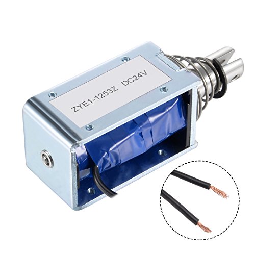Uxcell Dc 24V 0.7Kg Force Push Pull Type Open Frame Solenoid Electromagnet Zye1(Tau)-1253Z #TOP4