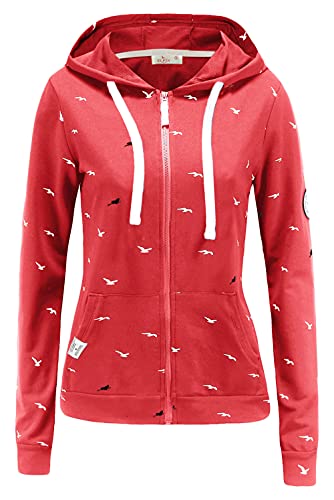 TrendiMax - Sudadera con capucha para mujer con cremallera y bolsillos de manga larga Cover