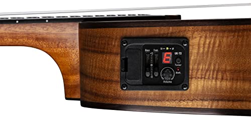 Luna High Tide Koa Concert Acoustic/Electric Ukulele with Preamp, Satin Natural by LUNA - Image 3