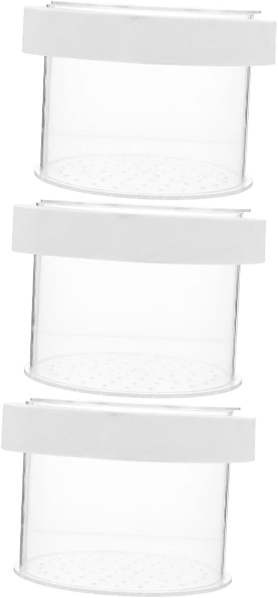 NOLITOY 3pcs Fish Breeding Box Floating Acrylic Tank Removable Cover Water Permeable Bottom for Efficient Fish Hatchery for Aquariums