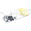 Isaac Jacobs Large 3-Compartment Acrylic Stackable Organizer (12.9" L x 5" W x 2.7" H), Multi-Sectional Tray & Storage Solution for Makeup, Craft Supplies, Bathroom, Kitchen, Office (Clear) #1