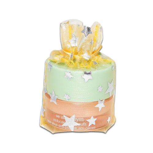 100 Sheer Organza Gift Bags w. Drawstring - Metallic Star by TheDisplayGuys