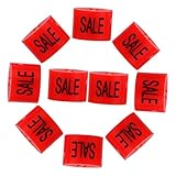 TOYANDONA 100 Stück Kunststoff Kleiderbügel Markierungsringe Farbcodierte Größenetiketten Wiederverwendbare Marker für Kleidungsgeschäfte und Supermärkte Rot