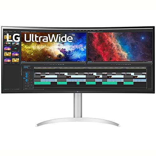 Lg 38Wp85C-W 38 Inch Curved 21:9 Ultrawide Qhd 3840X1600 Pc Monitor Bundle With 2X 6Ft Universal 4K Hdmi 2.0 Cable, Universal Screen Cleaner And 6-Outlet Surge Adapter #TOP2