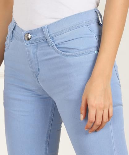 Nifty Women's Denim Stretchable Slim Fit Jeans (Jean_PLN_Sky Blue_32)
