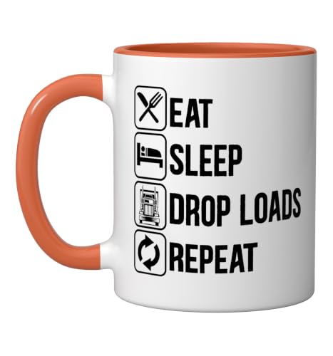 Eat Sleep Drop Loads Repeat Trucker Mug