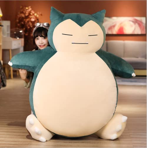 Snorlax Plush Toy Large Size Anime Cover with Zipper Soft Anime Dolls Toys for Girlfriend Kid Birthday Gift(39.3inch,Normal,NO Stuffing)