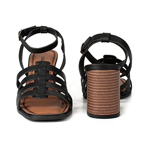 Sandália em Couro Feminina Dakota Preto