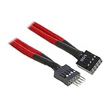 Version USB: 2.0 BitFenix 30cm Extension câble USB Interne - Rouge/Noir