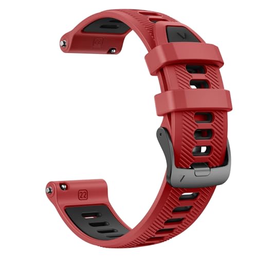 SRMVRNKNNK 22mm Fit For Garmin �V���R���o���h �C�[�W�[�t�B�b�g�X�g���b�v Fit For Forerunner 955/945 �u���X���b�g�ɓK��(Red black,965 955)