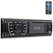 Pyle Bluetooth Marine Receiver Stereo - 12v Single DIN Style Boat in Dash Radio Receiver System with Digital LCD, RCA, MP3, USB, SD, AM FM Radio - Remote Control, Wiring Harness - PLRMR27BTB (Black)