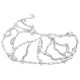 UPKOCH Schneekette Bikes und Dreiräder Verstärkte Anti rutsch kette für Schnee und Matsch Langlebige Reifen traktionshilfe Einfache Montage Passend für Reifen