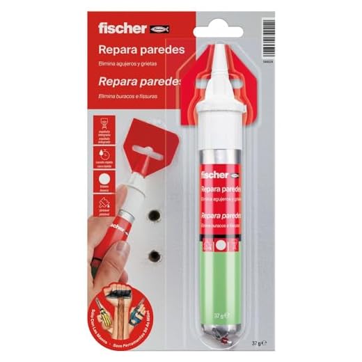 fischer SCLM - masilla pared blanca Repara Paredes para tapar agujeros y abolladuras pared, con espátula incluida para fácil aplicación, 70ml