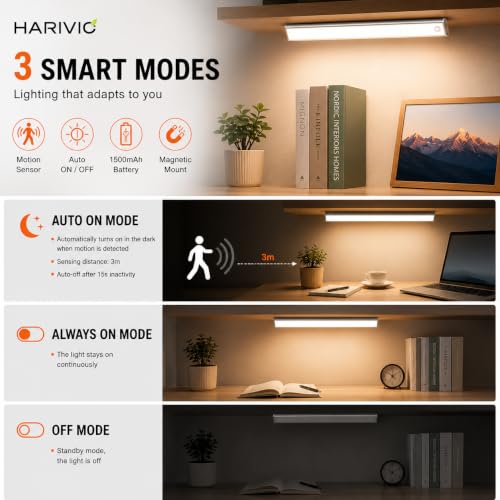 Image of Motion Sensor LED Light for Home, 30cm, Rechargeable