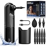 Raccomb Ear Wax Removal Tool, Ear Cleaner Earwax Removal, 4 Pressure Modes Rechargeable Ear Flush, Ear Irrigation Kit, Electric Ear Wax Remover with 10+2 Ear Tips