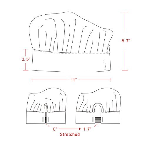 Yotache Chef Apron Set, Chef Hat And Kitchen Apron Adult Adjustable White Apron Baker Costume For Men And Women, 1 Set (33" L X 26" W) #TOP5