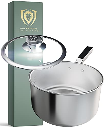 DALSTRONG 3L Sauce Pot - The Oberon Series - 3-Ply Aluminum Core Cookware - Silver - w/Lid & Pot Protector 1 Gallery Image