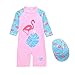Bañador para Niña Trajes de Baño Traje de Buceo una pieza Protección UV Ropa de Natación y Gorra de Natación