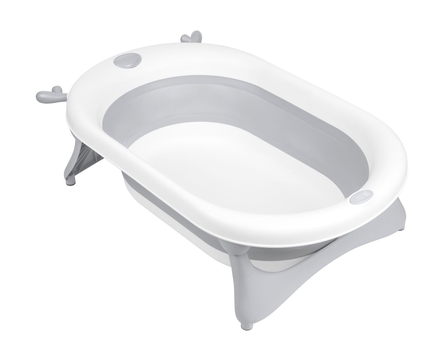 Kikkaboo, bagnetto pieghevole, Foldy, scarico dell'acqua, facile da pulire, colorazione:grigio