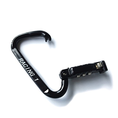 Motorcycle Helmet Lock Combination Carabiner Secure Steel Construction (Carabiner)