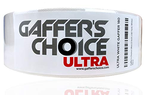 Image of Gaffer Tape Gaffer's Choice Ultra - White Gaffers Tape 2 Inch x 60 Yard - THE Biggest ROLL - Heavy Duty Tape - Easiest to Tear Cloth Tape