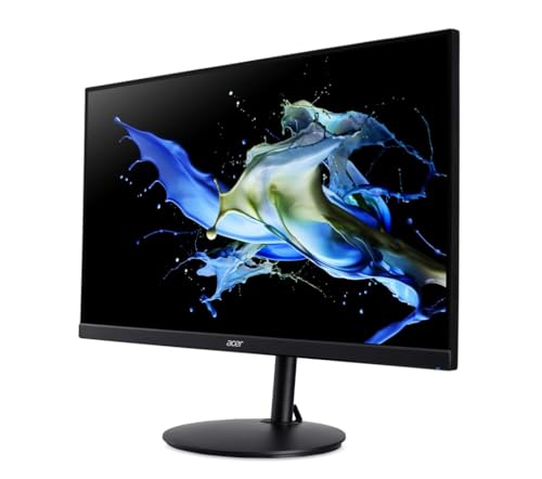 Image of Acer 24 inch FHD IPS Monitor with 1ms Response Time, AMD FreeSync, Anti-Glare, Built-in Speakers, 250 nits Brightness, VESA Mount (100mm), HDMI, VGA, Black Color w /DKZ Hub & ErgoFlexy Single Mount Arm