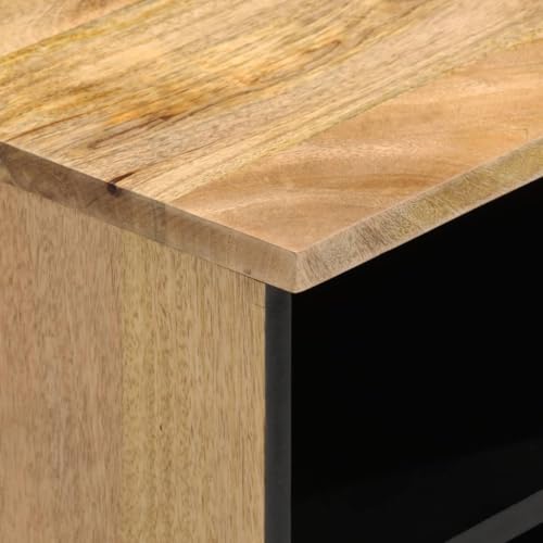 Mueble TV madera maciza artesanal en madera de mango resistente 8
