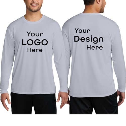 M L1NY Custom Performance Tee - UPF50 Sun Protection Personalized Athletic Shirt, Custom Team tee, Events Silver