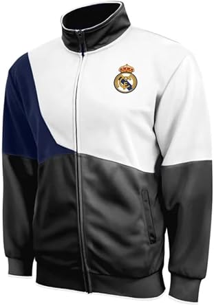 Icon Sports Compatible with Real Madrid Zip Up Adult Soccer Track Jacket SS Grade - Plastic Patch