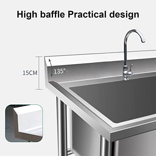 Plonge inox durable cuve simple pour intérieur et extérieur - 4