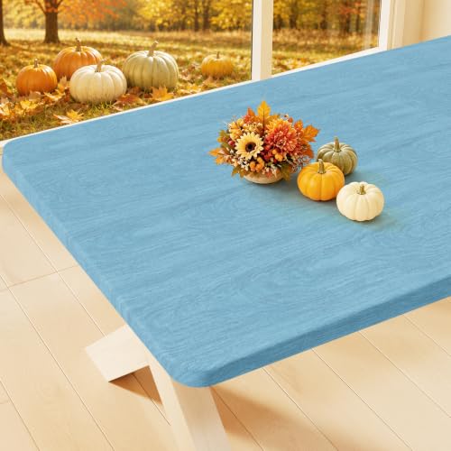 Smiry Rectangle Table Cloth, Waterproof Plastic Table Cover for 4FT Tables