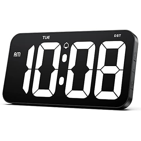Zgrmbo 11" Digital Wall Clock with 4" Huge Clear Digits - Digital Clock for Wall with Auto-Dimming, Week, Support Standard/Military Time Format, DST - A Clock for Living Room, Classroom Cover