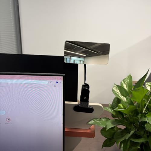 Ludapp Indoor 360° Clip-On Security Mirror Convex Partition Mirror for Personal Safety and Security Desktop Rearview Monitor, Suitable for Offices and Warehouses