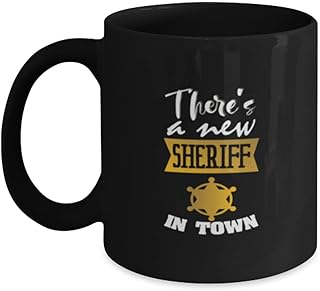 Teegarb Letter Blanket Coffee Mug Funny There's a New Sheriff In Town Deputy